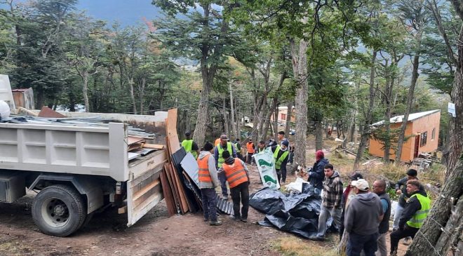 El Municipio de Ushuaia desmanteló más de 10 construcciones