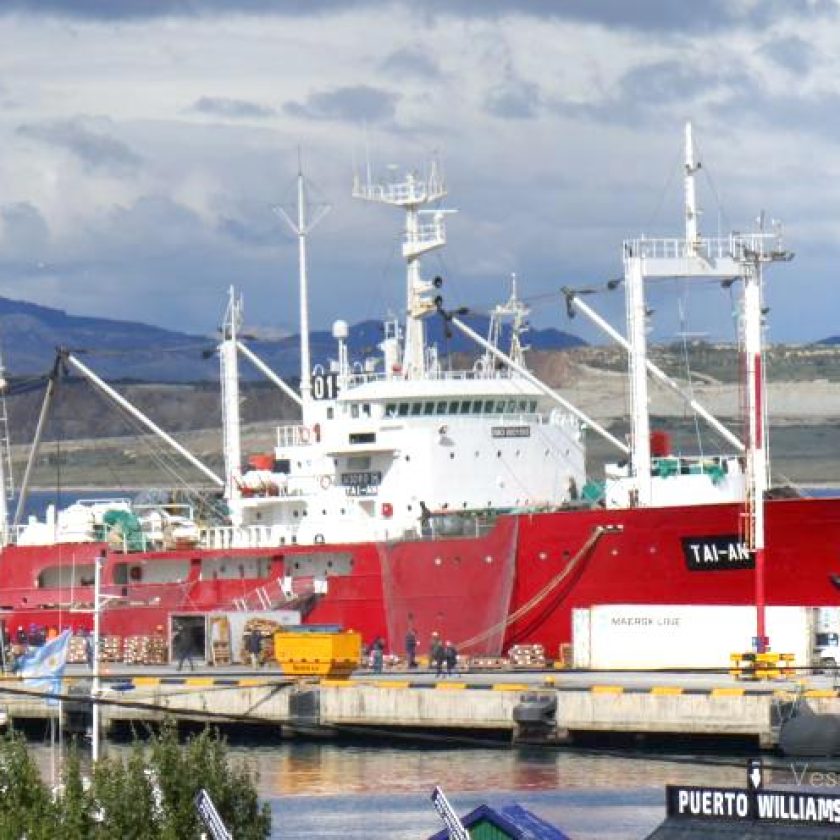 El Tai An llegó al puerto de Ushuaia con su polémica carga de merluza negra