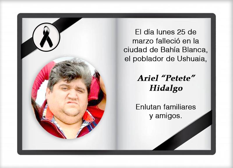 Fallecimiento | Ariel Petete Hidalgo