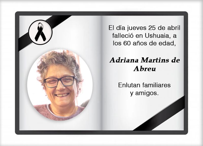 Fallecimiento | Adriana Martins de Abreu