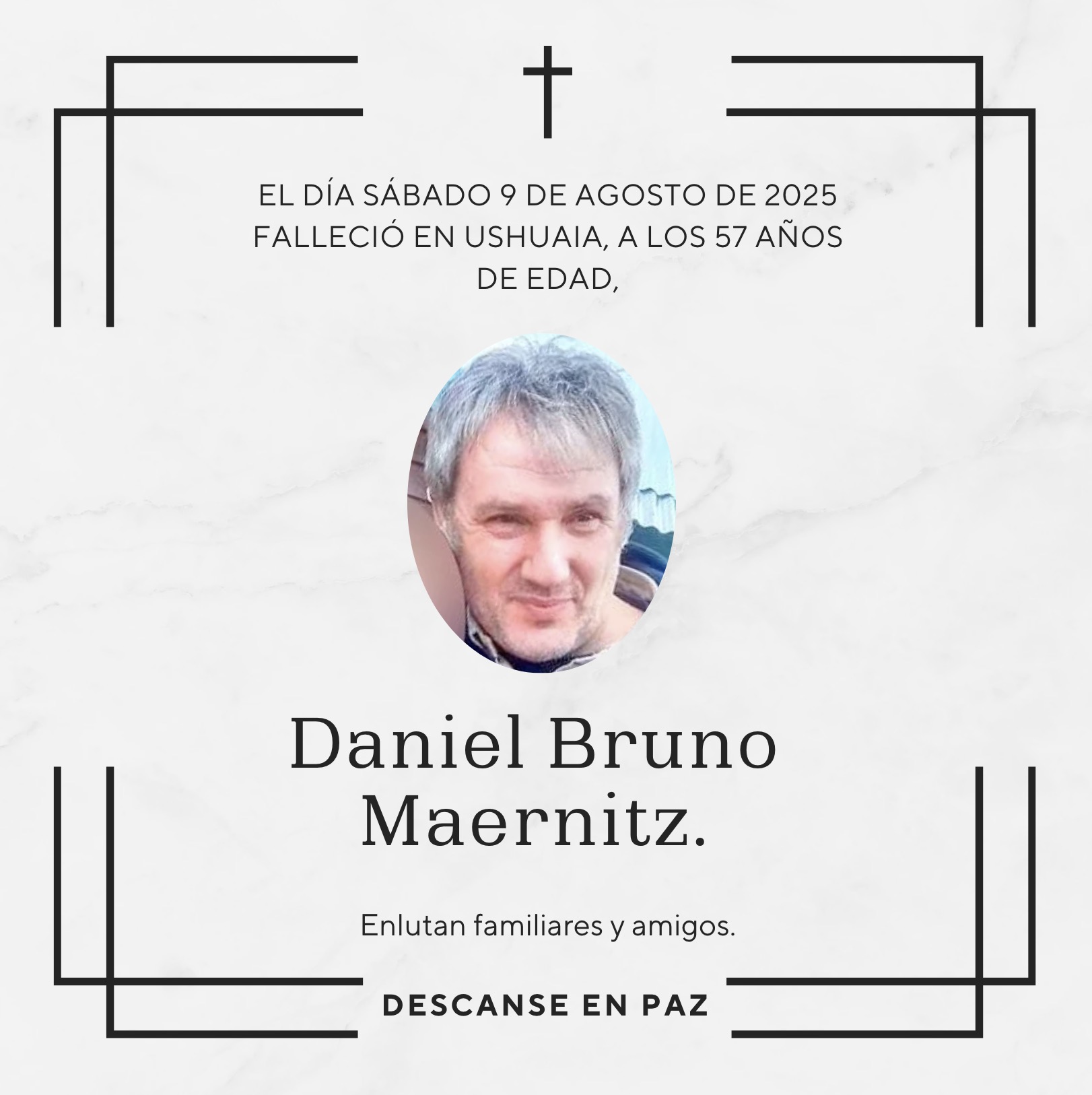 Fallecimiento | Daniel Bruno Maernitz.