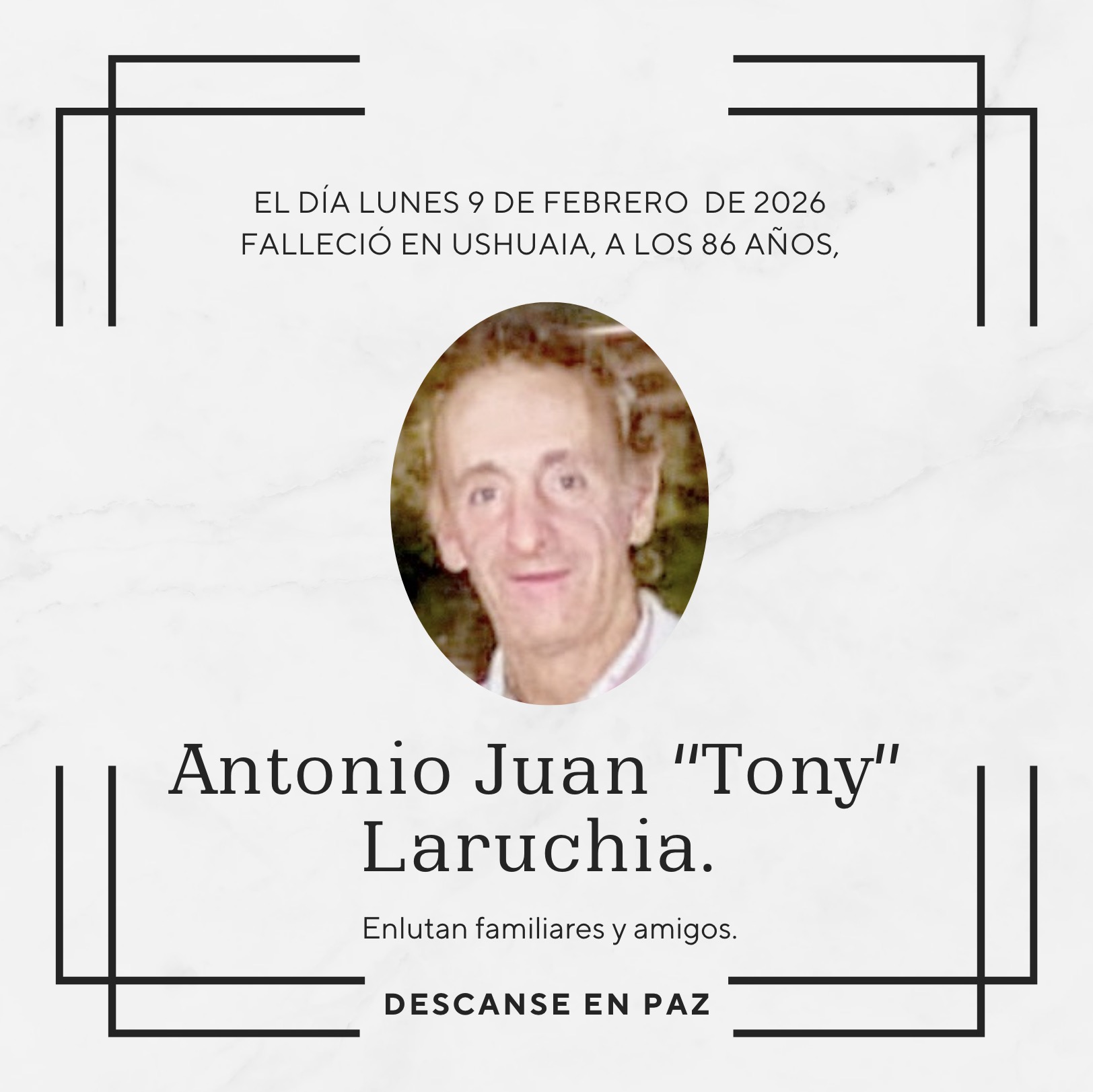 Fallecimiento | Antonio Laruchia