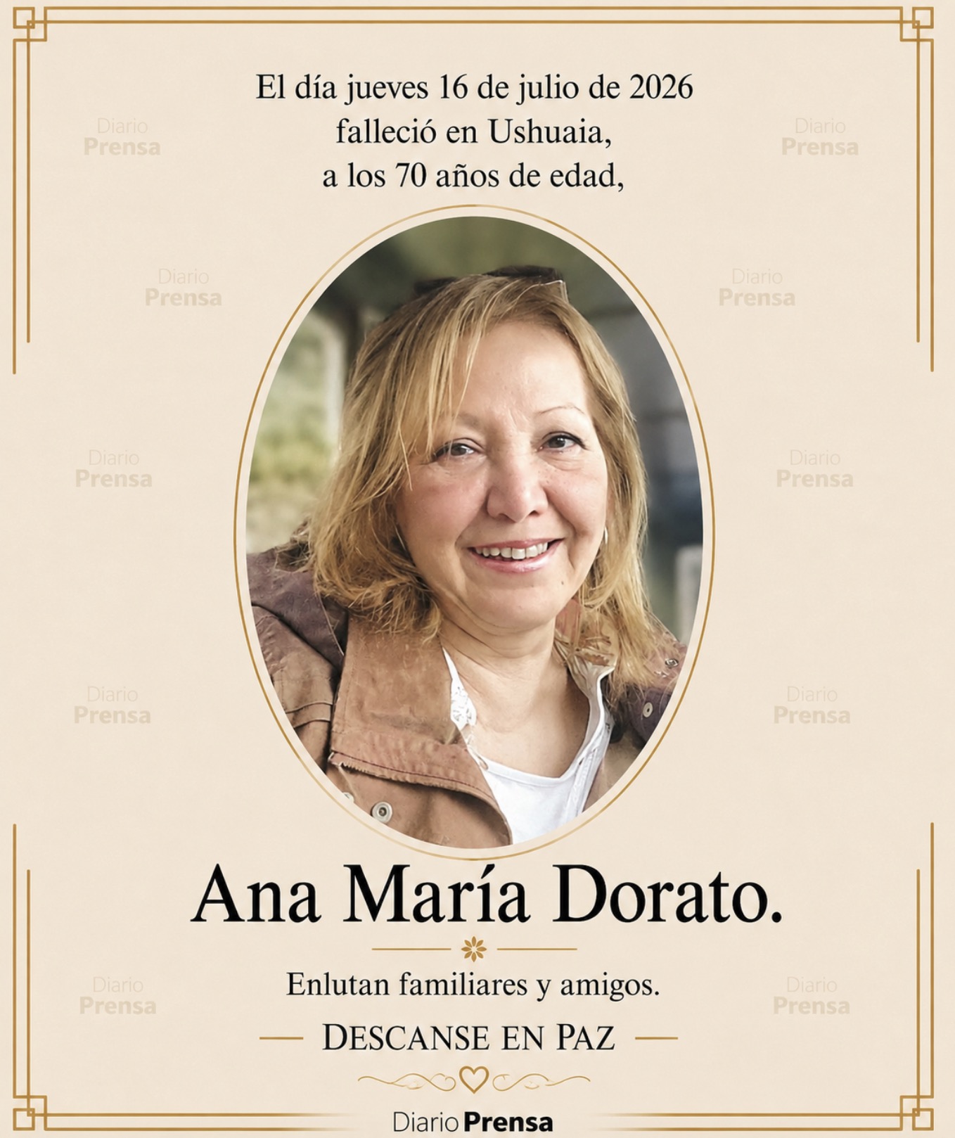 Fallecimiento | Ana María Dorato