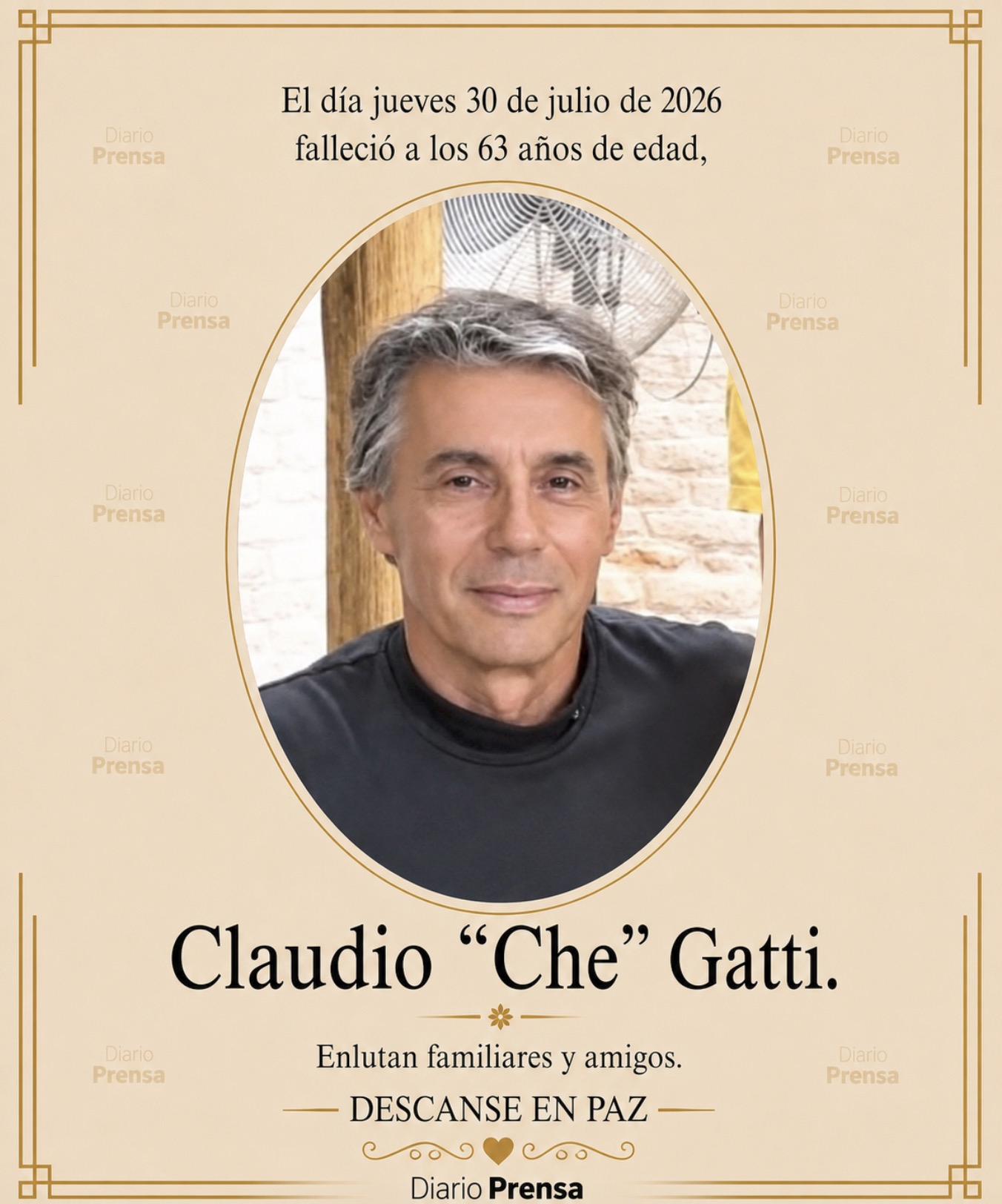 Fallecimiento | Claudio “Che” Gatti