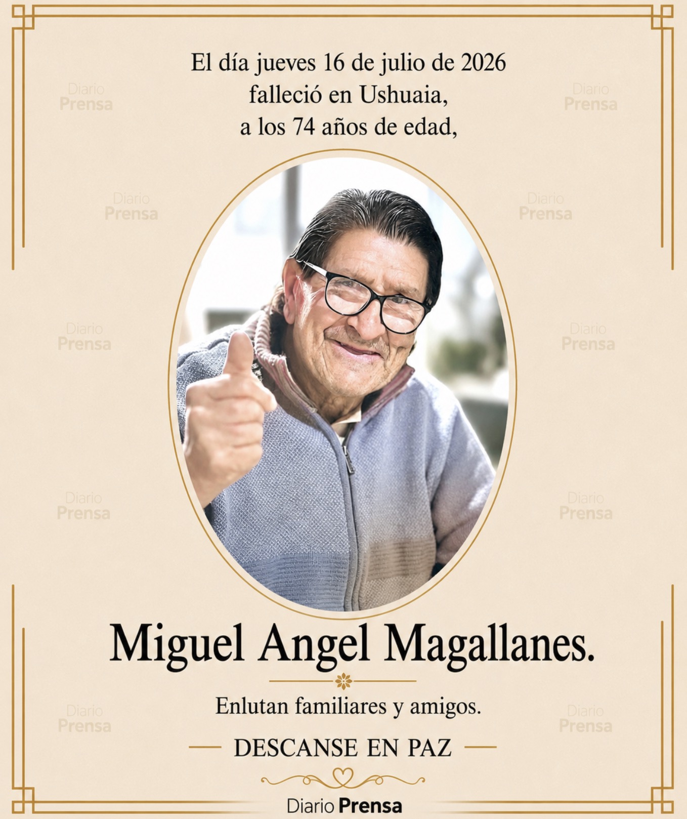Fallecimiento | Miguel Angel Magallanes