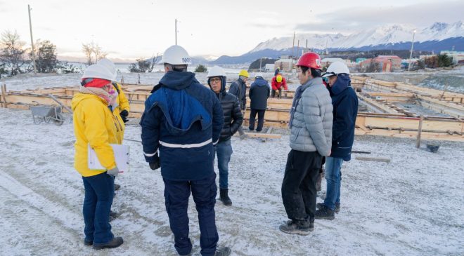 Supervisan el cumplimiento de los controles ambientales en la obra de la nueva Usina de Ushuaia