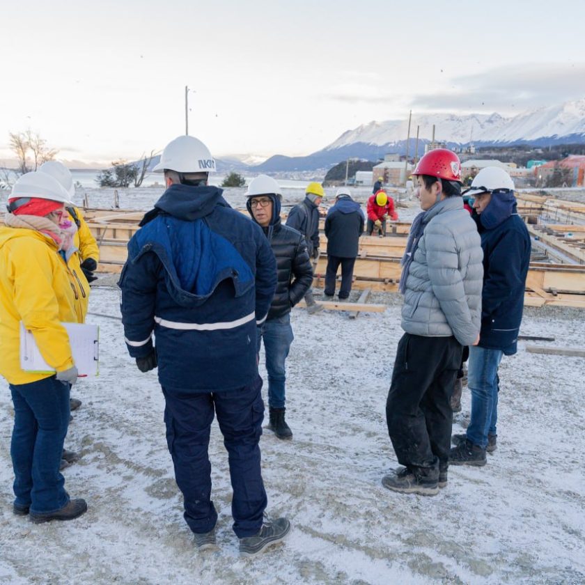 Supervisan el cumplimiento de los controles ambientales en la obra de la nueva Usina de Ushuaia