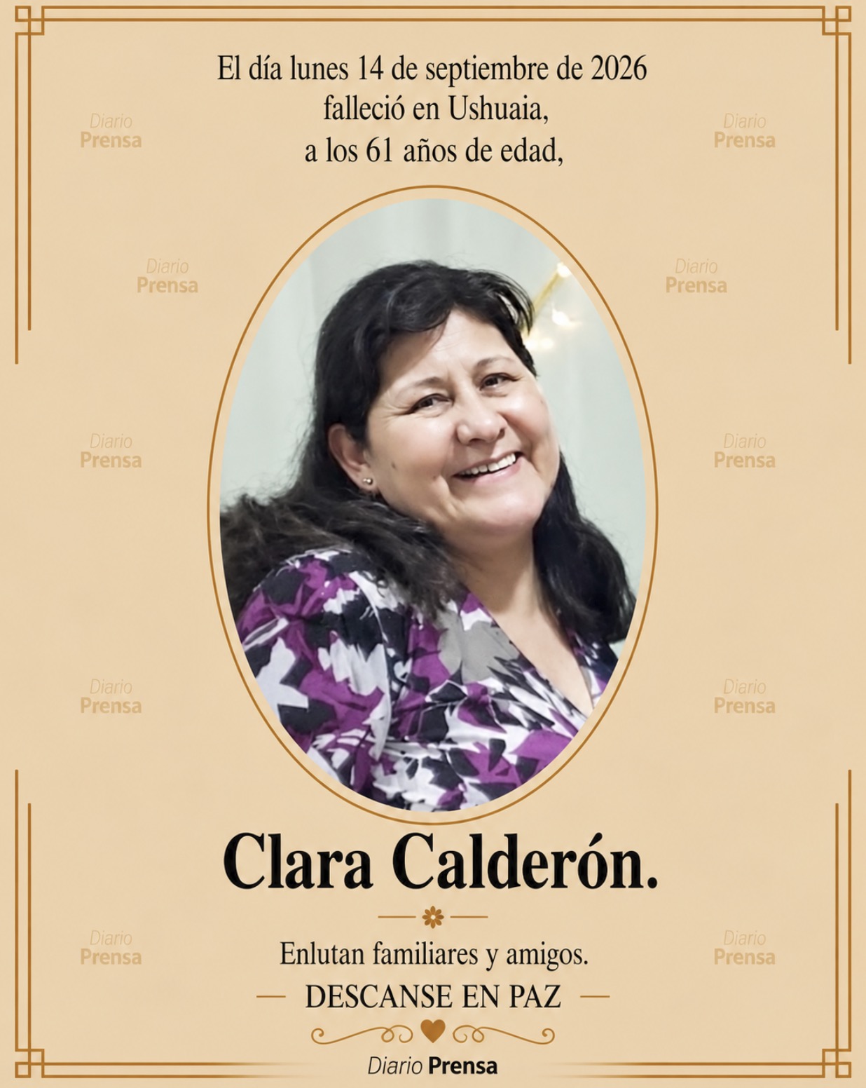Fallecimiento | Clara Calderón
