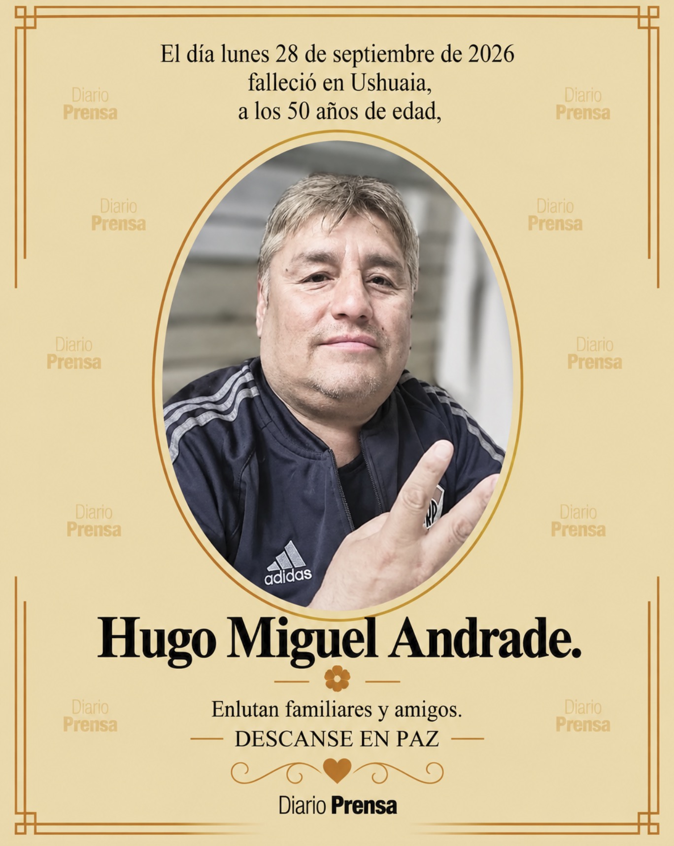 Fallecimiento | Hugo Miguel Andrade