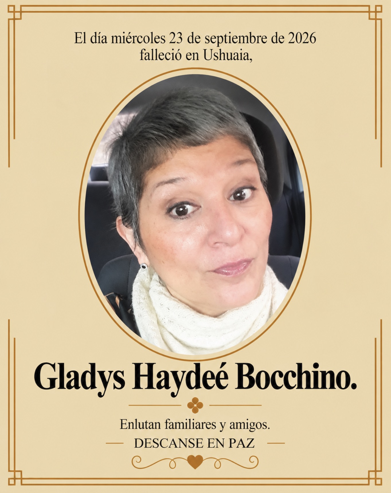 Fallecimiento | Gladys Haydeé Bocchino