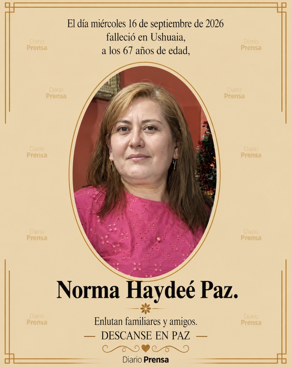 Fallecimiento | Norma Haydeé Paz