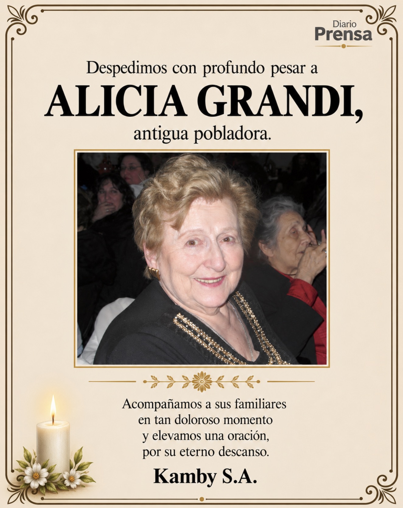 Condolencias | Alicia Grandi...