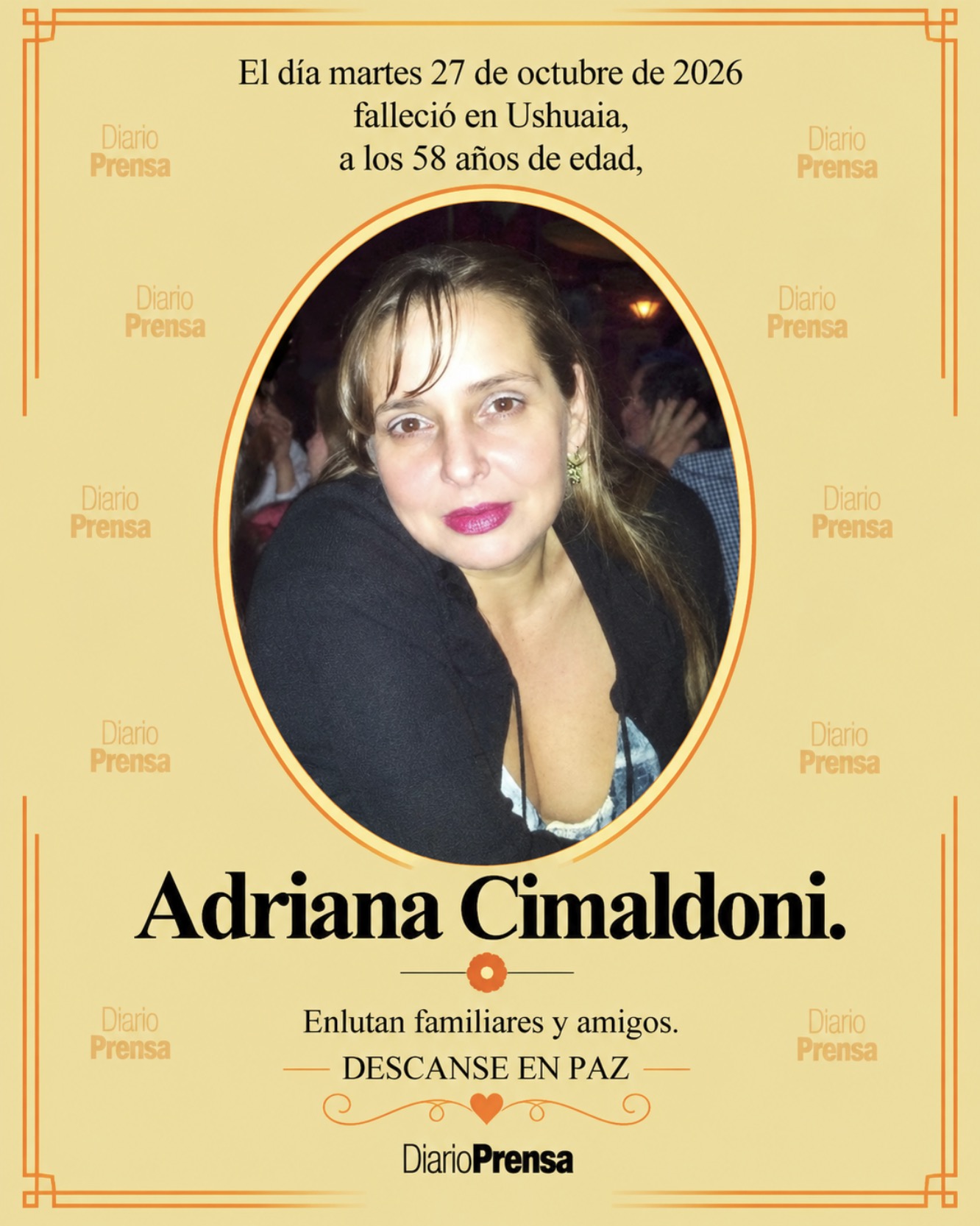 Fallecimiento | Adriana Cimaldoni