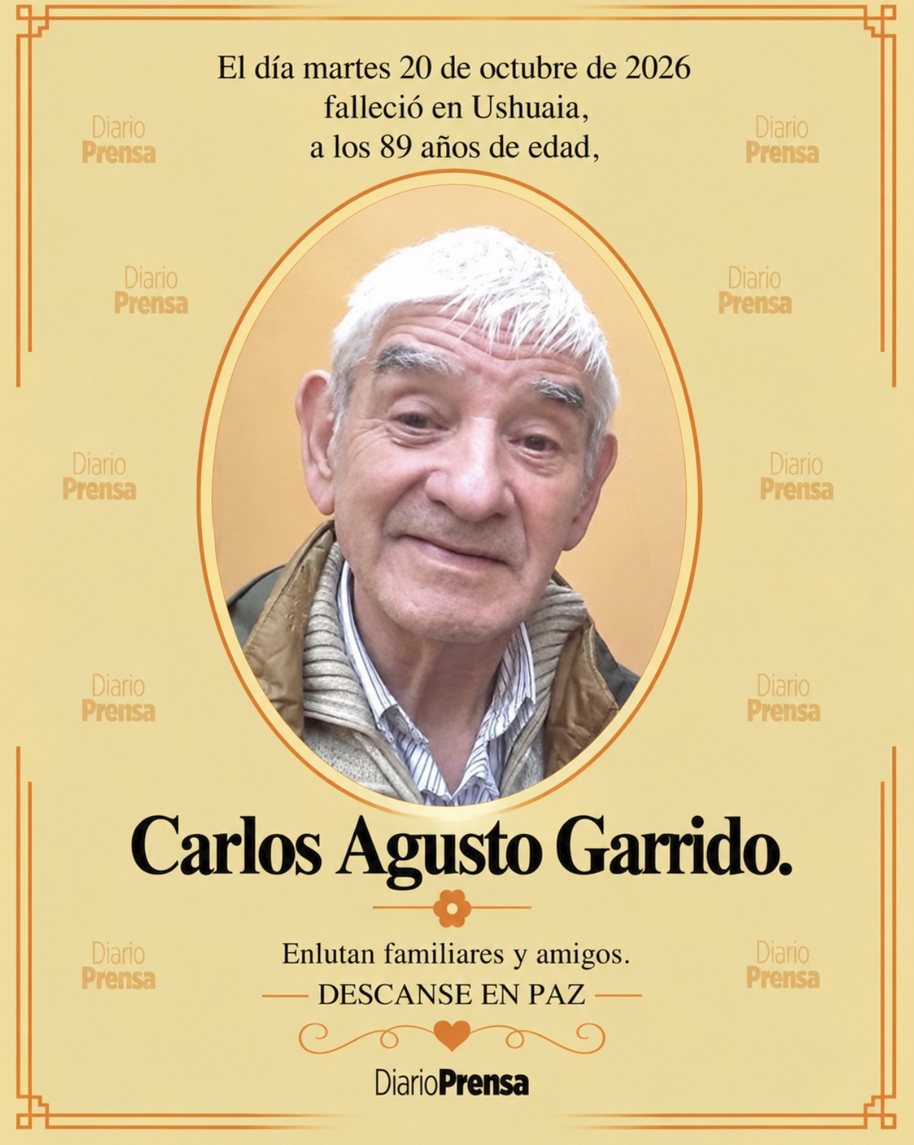 Fallecimiento | Carlos Agusto Garrido