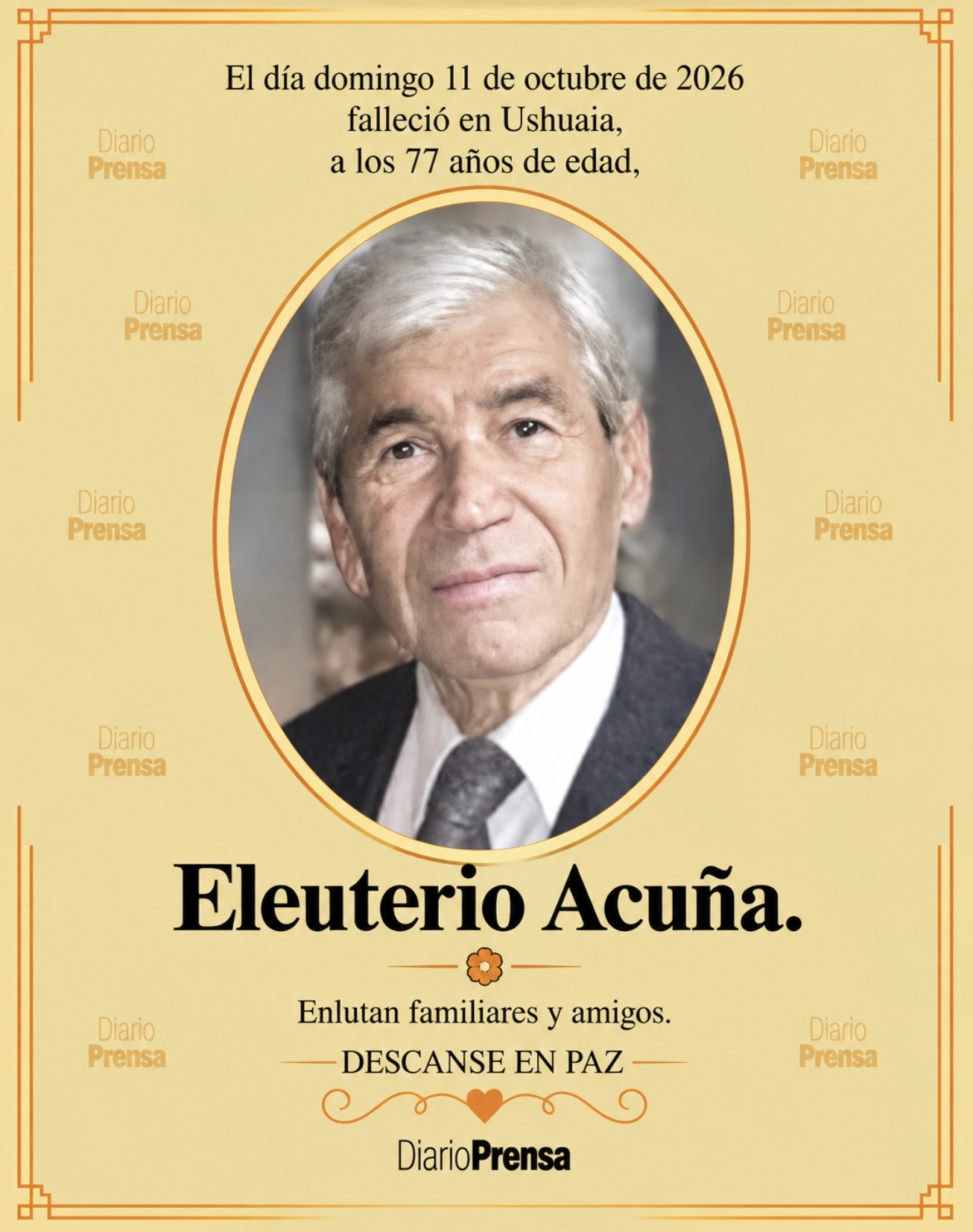 Fallecimiento | Eleuterio Acuña.
