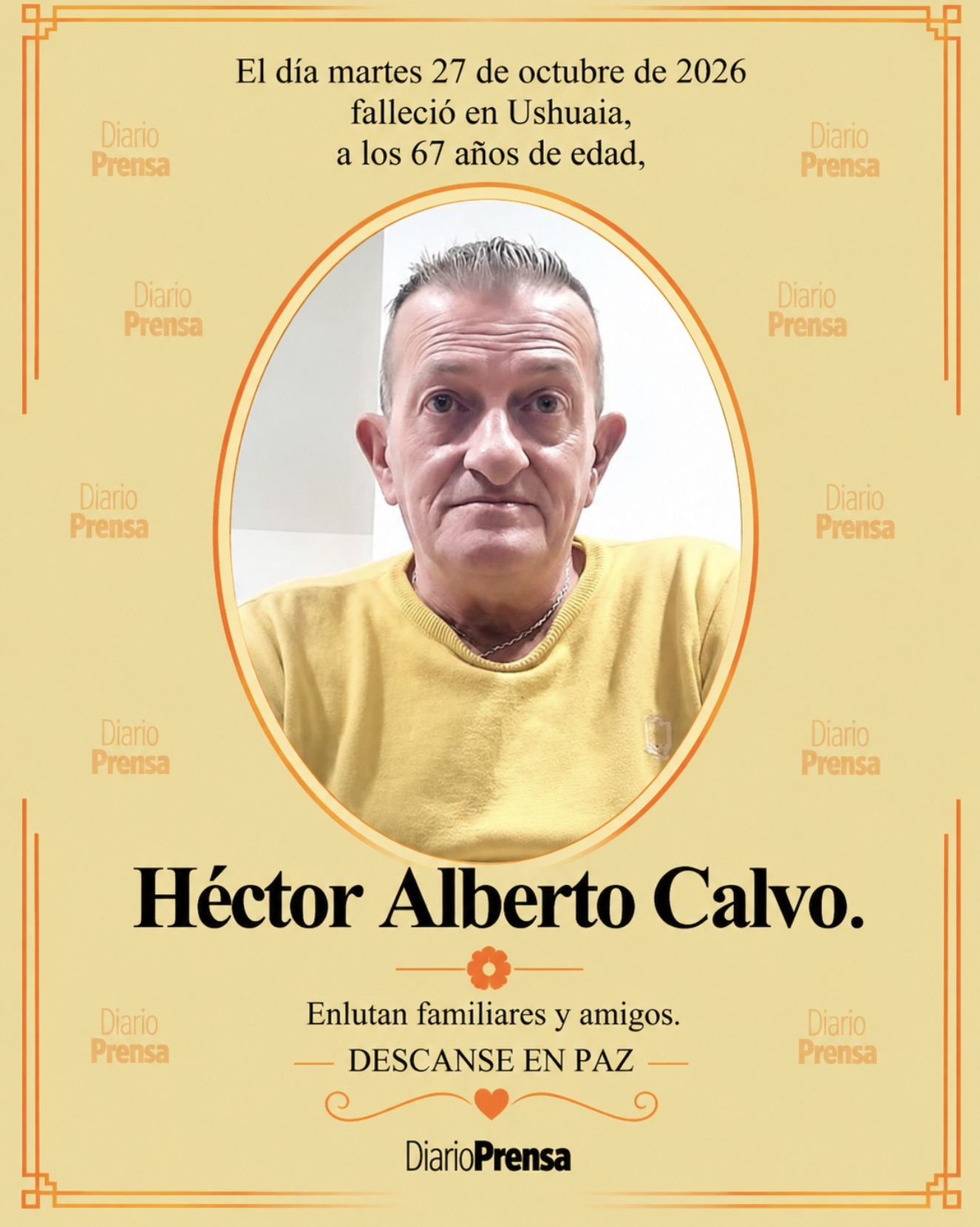 Fallecimiento | Héctor Alberto Calvo.