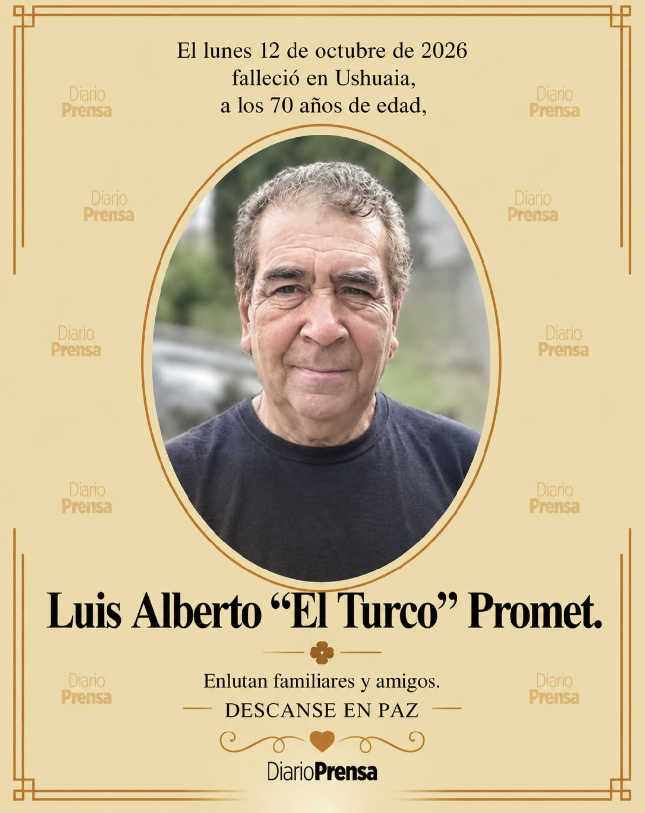 Fallecimiento | Luis Alberto “El Turco” Promet